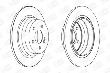 562213CH CHAMPION Диск тормозной задний (кратно 2шт.) MERCEDES-BENZ E-CLASS (W211) 02-09, E-CLASS
