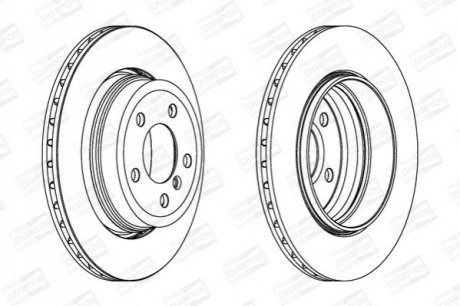 562327CH1 CHAMPION Диск тормозной задний BMW X3 (E83) 03-11 (562327CH-1) CHAMPION