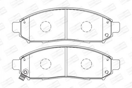 573431CH CHAMPION Колодки тормозные дисковые передні NISSAN LEAF (ZE0) 10-, NP300 NAVARA (D40) 04