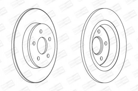 562411CH CHAMPION Диск тормозной задний (кратно 2шт.) FORD FOCUS C-MAX (DM2) 03-07, FOCUS II (DA_,