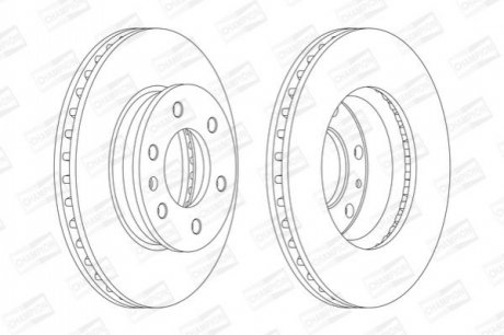 569136CH CHAMPION Диск тормозной передний (кратно 2шт.) MERCEDES-BENZ SPRINTER 3,5-t Van (B906) 06
