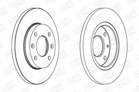562055CH CHAMPION Диск тормозной передний (кратно 2шт.) CITROEN XSARA (N1) 97-05|PEUGEOT 206 Hatch