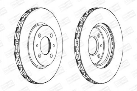 562178CH CHAMPION Диск тормозной передний (кратно 2шт.) CITROEN NEMO (09-)/|FIAT 500 (312_) (07-)