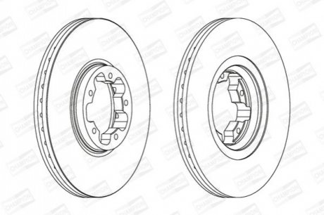 562141CH CHAMPION Диск тормозной передний (кратно 2шт.) FORD TRANSIT (00-06)