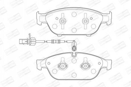 573381CH CHAMPION Колодки тормозные дисковые передні AUDI A6 (4G2, C7, 4GC)