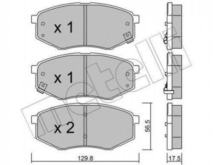 22-0942-0 Metelli Комплект гальмівних колодок (дискових)