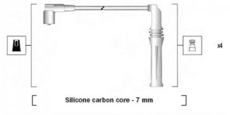 941365040927 MAGNETI MARELLI Комплект дротів запалювання