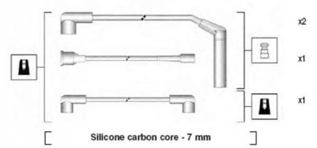 941365060929 MAGNETI MARELLI Комплект дротів запалювання