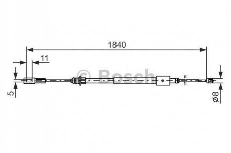 1 987 477 712 BOSCH Трос ручного гальма