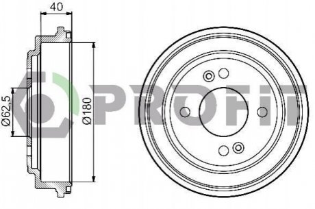 5020-0042 PROFIT Барабан гальмівний