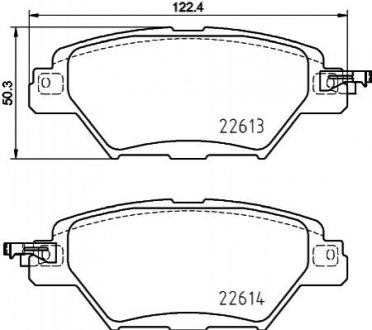 NP5070 NISSHINBO Колодки тормозные дисковые задние Mazda CX-9 (16-) (NP5070) NISSHINBO