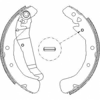 Z442200 WOKING Колодки тормозные барабанные задние Opel Astra h 1.2 04-14,Opel Astra h 1.3 04-1