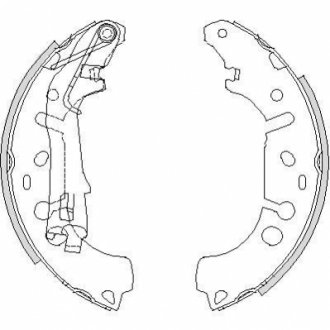 Z419200 WOKING Колодки тормозные барабанные задние Citroen Nemo 1.3 08-,Citroen Nemo 1.3 09- (Z