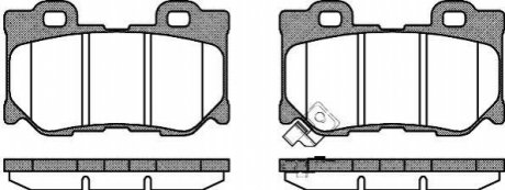 P1265301 WOKING Колодки тормозные дисковые задние Infiniti Fx 3.0 08-,Infiniti Fx 3.5 02-08 (P12