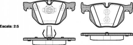 P281361 WOKING Колодки тормозные дисковые задние Bmw X5 2.0 13-,Bmw X5 3.0 06-13,Bmw X5 3.0 13-