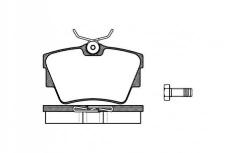 P491330 WOKING Колодки тормозные дисковые задние Nissan Primastar 1.9 01-,Nissan Primastar 1.9