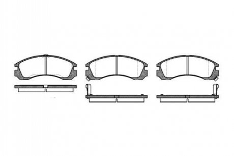 P254302 WOKING Колодки тормозные дисковые передние Citroen C-crosser 2.0 07-,Citroen C-crosser