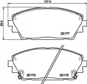 NP5071 NISSHINBO Колодки тормозные дисковые передние Mazda 3 (BP) (19-) (NP5071) NISSHINBO