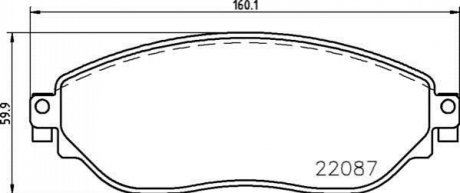 P59 082 BREMBO Гальмівні колодки дискові