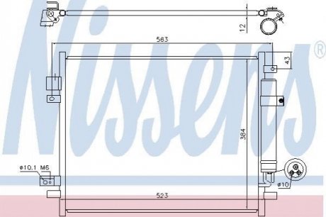 940789 NISSENS Конденсер NISSAN NOTE (E12) (13-) 1.2 DIG