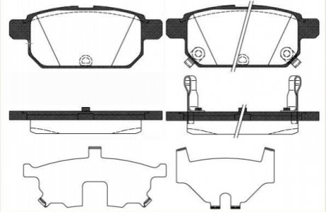 P1571302 WOKING Колодки тормозные дисковые задні Suzuki Swift iv 1.2 10-,Suzuki Swift iv 1.3 10