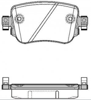 P1449308 WOKING Колодки тормозные дисковые задние Audi A1 2.0 10-,Audi A1 sportback 2.0 11- (P14