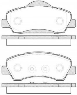 P1430300 WOKING Колодки тормозные дисковые передние Citroen C4 cactus 1.2 14-,Citroen C-elysee 1