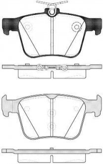 P1416310 WOKING Колодки тормозные дисковые задние Audi A3 2.0 12-,Audi A3 limousine 2.0 13- (P14