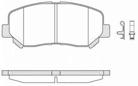 P1413302 WOKING Гальмівні колодки перед. Mazda CX-5 11- Akebono