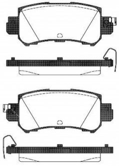 P1407300 WOKING Колодки тормозные дисковые задние Mazda Cx-5 2.0 11-,Mazda Cx-5 2.2 11- (P14073.