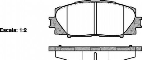 P1324300 WOKING Колодки тормозные дисковые передні Toyota Yaris 1.0 05-,Toyota Yaris 1.0 10- (P