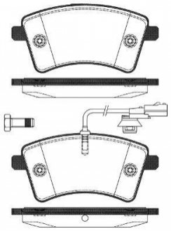 P1251301 WOKING Колодки тормозные дисковые передние Renault Kangoo be bop 1.5 09-,Renault Kangoo