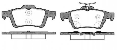 P942370 WOKING Колодки тормозные дисковые задние Ford C-max ii 1.0 10-,Ford C-max ii 1.6 10- (P