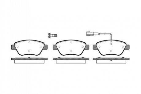 P958301 WOKING Колодки тормозные дисковые передние Citroen Nemo 1.4 08-,Citroen Nemo 1.4 09- (P