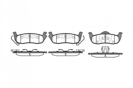 P1006310 WOKING Колодки тормозные дисковые задні Jeep Commander 3.0 05-10,Jeep Commander 3.7 05