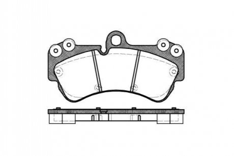 P894300 WOKING Колодки тормозные дисковые передние Porsche Cayenne 3.0 02-10,Porsche Cayenne 3.