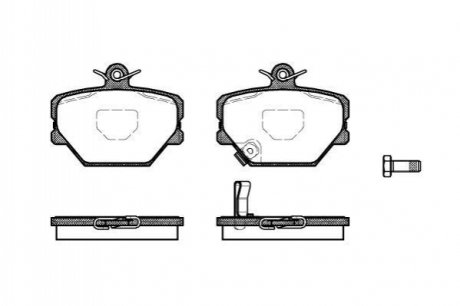 P605302 WOKING Колодки тормозные дисковые передние Smart Fortwo 0.7 04-07,Smart Fortwo 0.8 04-0