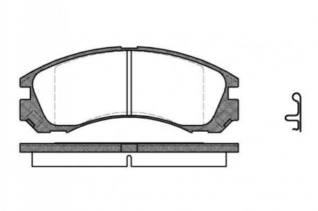 P254322 WOKING Колодки тормозные дисковые передние Citroen C-crosser 2.2 07-,Mitsubishi Airtrek