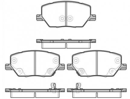 P1740302 WOKING Колодки тормозные дисковые передние Jeep Renegade 1.4 14-,Jeep Renegade 1.6 14-