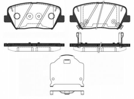 P1512302 WOKING Колодки тормозные дисковые передние Kia Carens iv 1.6 13-,Kia Carens iv 1.7 13-