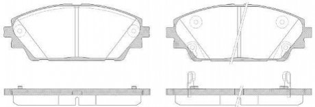 P1469302 WOKING Колодки тормозные дисковые передние Mazda 3 1.5 13-,Mazda 3 2.0 13-,Mazda 3 2.2