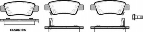 P1390302 WOKING Колодки тормозные дисковые задние Honda Cr-v iii 2.0 06-,Honda Cr-v iii 2.2 06-