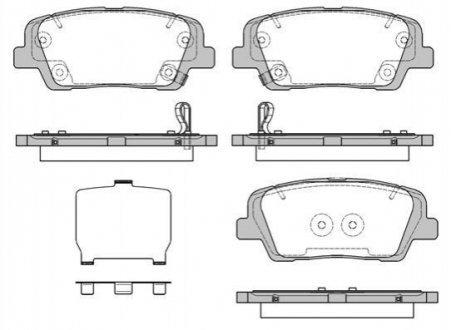 P1374309 WOKING Колодки тормозные дисковые задние Hyundai Santa fe iii 2.0 12-,Hyundai Santa fe