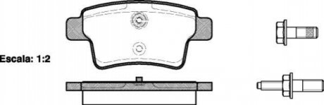 P1341300 WOKING Гальмівні колодки зад. Citroen C4 Picasso 06- (Bosch)