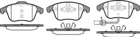 P1319311 WOKING Колодки тормозные дисковые передние Audi A4 1.8 07-15,Audi A4 2.0 07-15,Audi A4