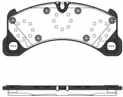 P1245350 WOKING Колодки тормозные дисковые передние Porsche Cayenne 3.0 10-,Porsche Cayenne 3.6