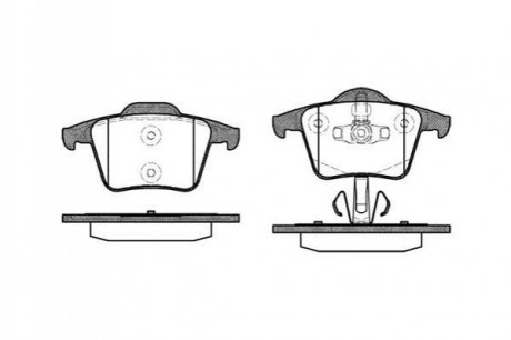 P1144300 WOKING Колодки тормозные дисковые задні Volvo Xc90 i 2.4 02-14,Volvo Xc90 i 2.5 02-14