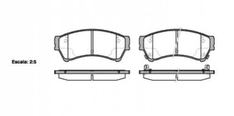 P1096302 WOKING Колодки тормозные дисковые передние Mazda 6 1.8 07-,Mazda 6 1.8 08-,Mazda 6 2.0