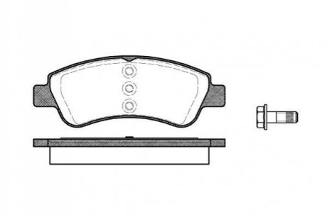 P940320 WOKING Колодки тормозные дисковые передние Citroen C4 cactus 1.2 14-,Citroen C4 cactus