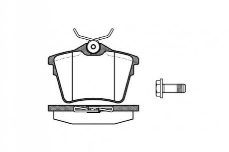 P1003300 WOKING Колодки тормозные дисковые задние Citroen C5 iii 1.6 08-,Citroen C5 iii 1.8 08-